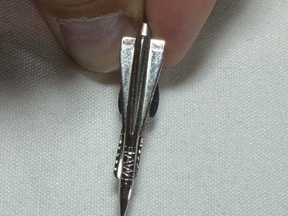 Rare Vintage Raytheon Hawk missile tie‎ clip - Bar Robbins Co Attleboro